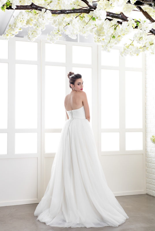 Crystal Bodice Empire Cut Gown